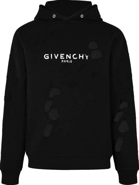 givenchy paris hoodie glow in the dark|Givenchy destroyed hoodie.